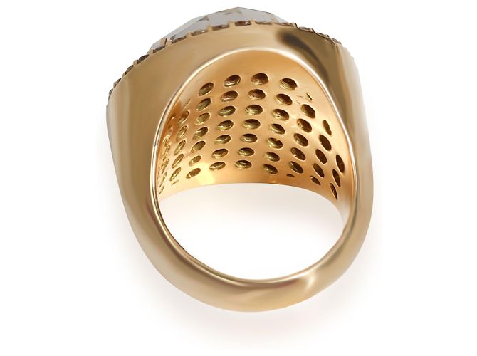 Anello Roberto Coin Quarzo Diamante foderato in 18K oro giallo 0.95 ctw Argento Metallico - vista 7
