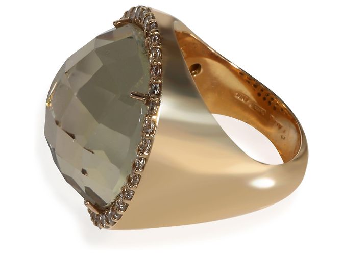 Anello Roberto Coin Quarzo Diamante foderato in 18K oro giallo 0.95 ctw Argento Metallico - vista 8