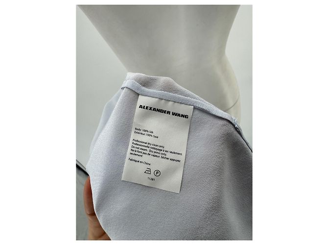 Vestido de seda T.US 2 de Alexander Wang Azul - vista 5
