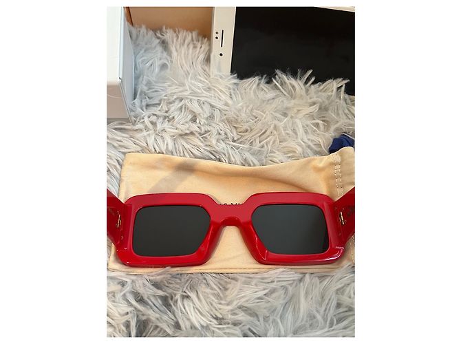 Occhiali da sole Louis Vuitton x Nigo Zillionaires Rossi Rosso - vista 7