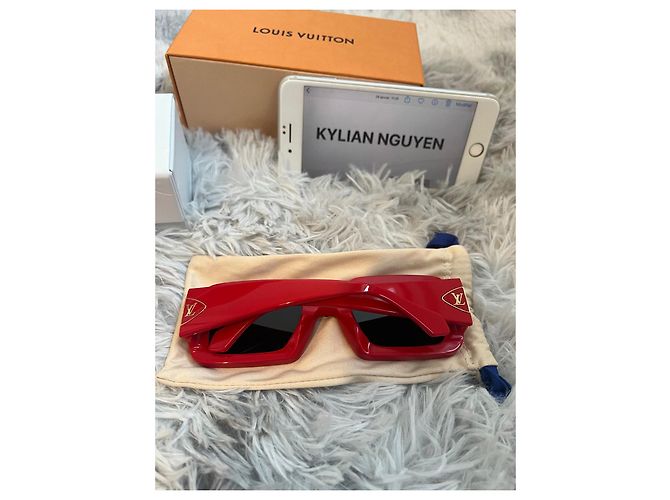 Occhiali da sole Louis Vuitton x Nigo Zillionaires Rossi Rosso - vista 8