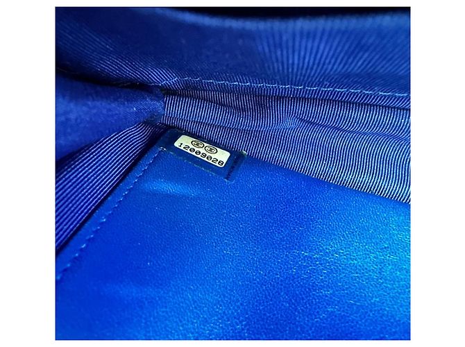 Wallet On Chain Chanel WOC Lego Blu in Vernice - vista 6