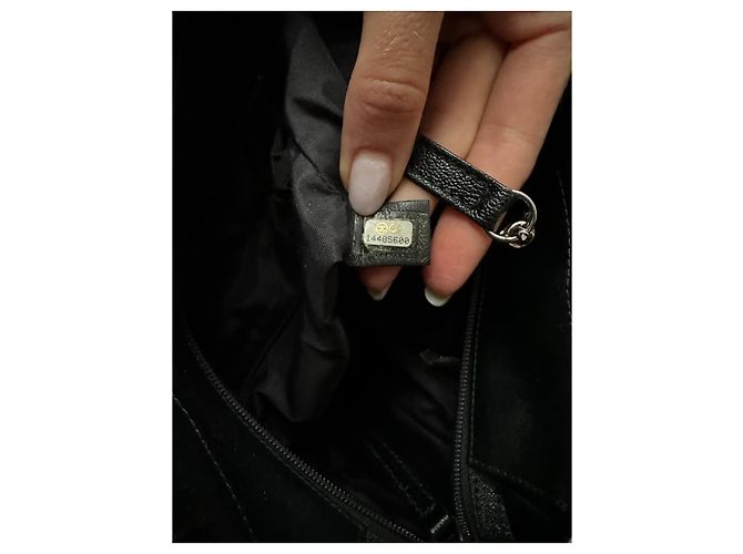Borsa Shopping Chanel Nera in Tessuto Nero - vista 3
