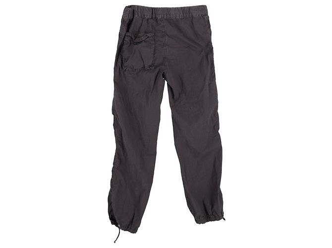 Pantalones cargo de popelina Ganni de algodón negro - vista 3