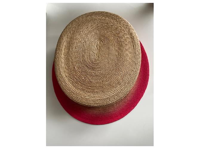 Strohhut von Chanel Rot - Ansicht 2
