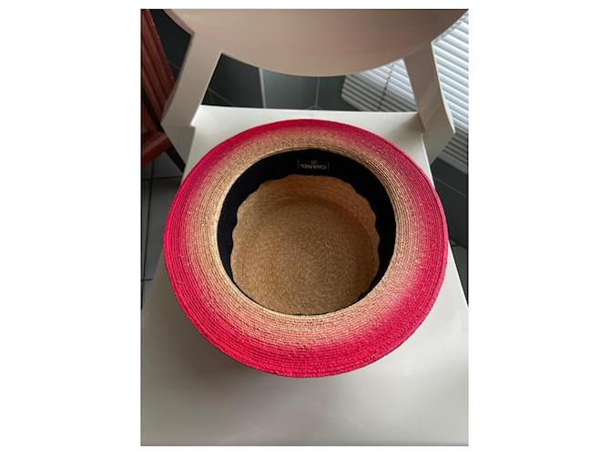 Strohhut von Chanel Rot - Ansicht 3
