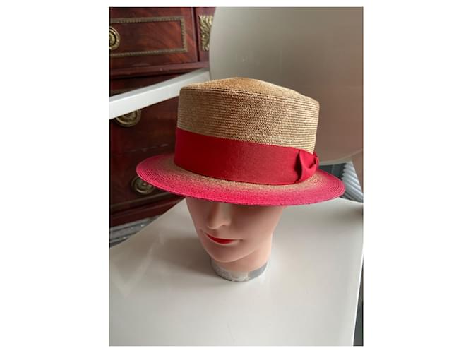Strohhut von Chanel Rot - Ansicht 5