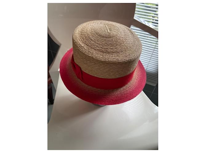 Strohhut von Chanel Rot - Ansicht 6