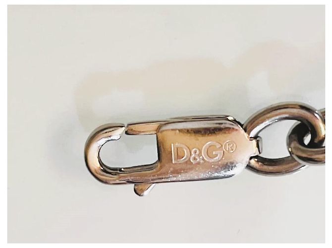 Bracelet vintage rare DOLCE & GABBANA en acier avec des rennes et des étoiles de Noël Argenté - vue 5