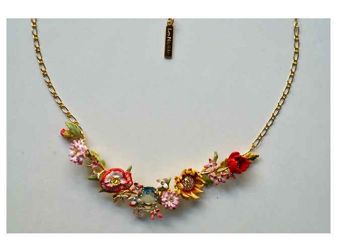 Les Nereides Blumenwiesen Halskette Gold hardware - Ansicht 2