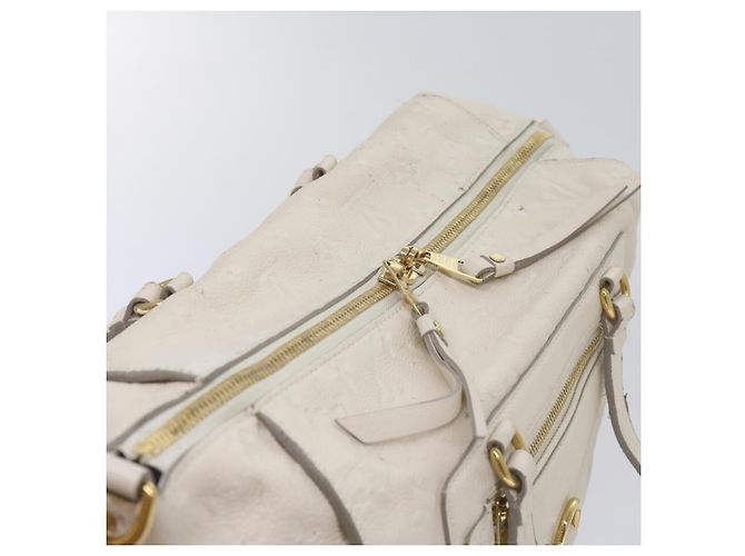 LOUIS VUITTON Monogramm Empreinte Lumineuse PM Einkaufstasche Neige M93411 Auth 66902 Weiß - Ansicht 14