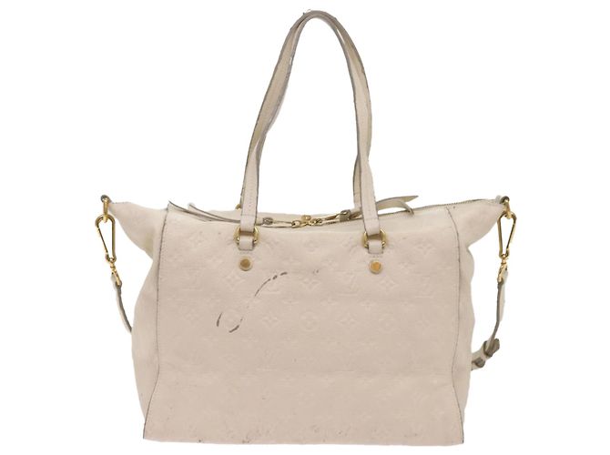 LOUIS VUITTON Monogramm Empreinte Lumineuse PM Einkaufstasche Neige M93411 Auth 66902 Weiß - Ansicht 2