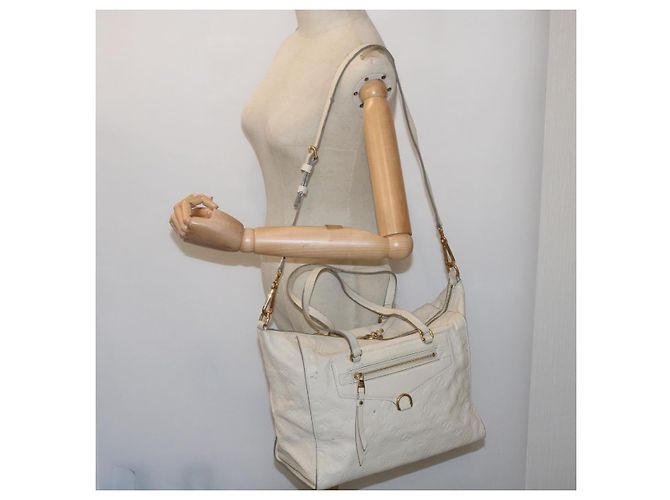 LOUIS VUITTON Monogramm Empreinte Lumineuse PM Einkaufstasche Neige M93411 Auth 66902 Weiß - Ansicht 30