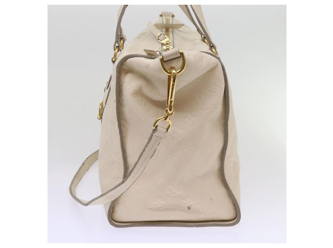 LOUIS VUITTON Monogramm Empreinte Lumineuse PM Einkaufstasche Neige M93411 Auth 66902 Weiß - Ansicht 4