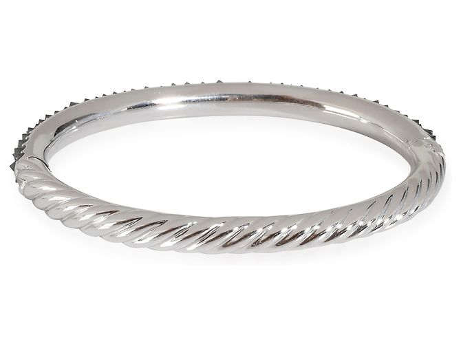 Pulsera de oro blanco con diamantes de engaste inverso de David Yurman - vista 2