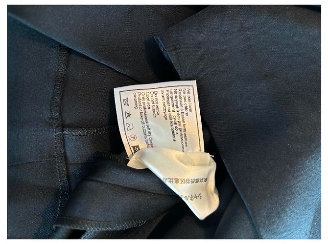 Falda Chanel de seda azul marino talla 36 - vista 9