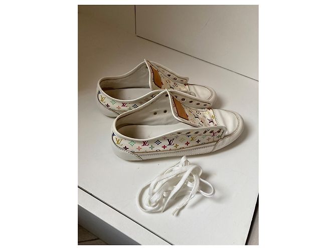 Sneakers Louis Vuitton in pelle multicolore - vista 2