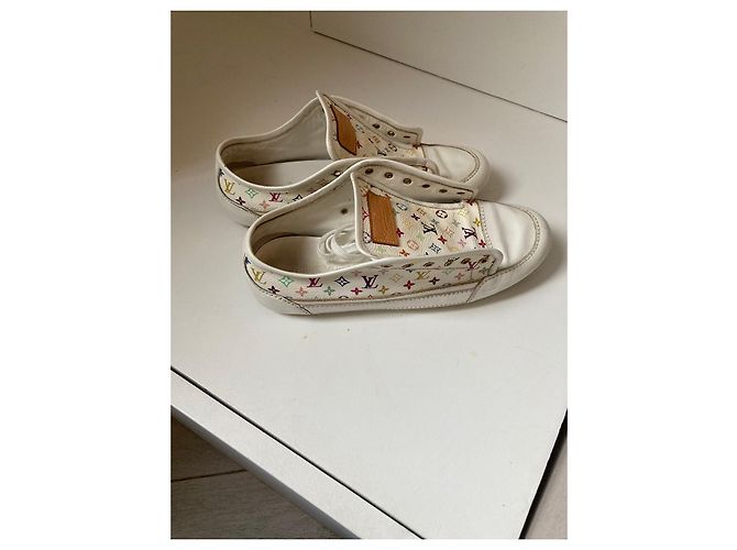 Sneakers Louis Vuitton in pelle multicolore - vista 3