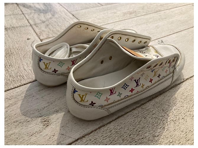 Sneakers Louis Vuitton in pelle multicolore - vista 4