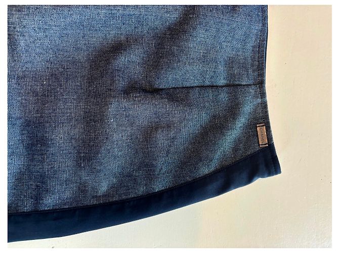 Falda Chanel azul de algodón con efecto denim talla 38 - vista 3