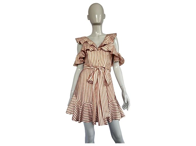 Zimmermann x Barneys New York Seidenkleid Beige - Ansicht 4