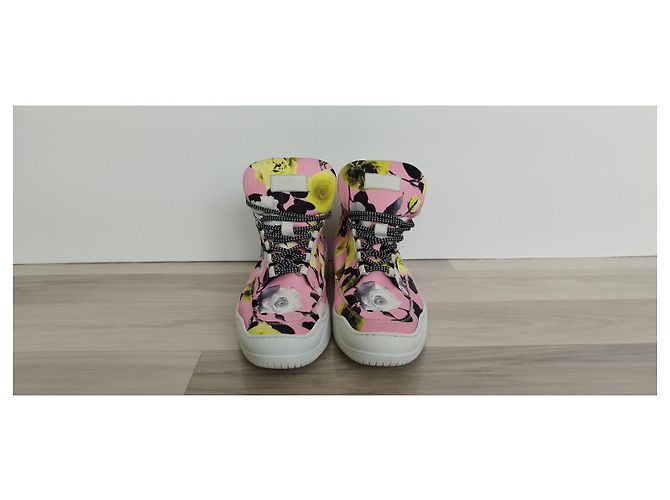 MSGM Sneakers Blumenmuster Leder Rosa Pink - Ansicht 3