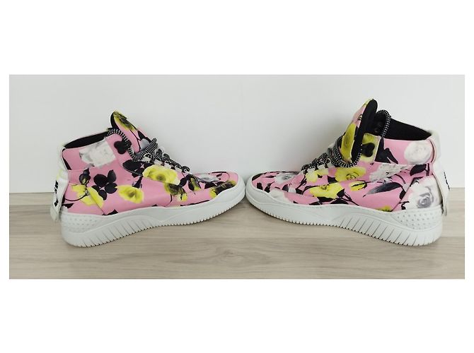 MSGM Sneakers Blumenmuster Leder Rosa Pink - Ansicht 5