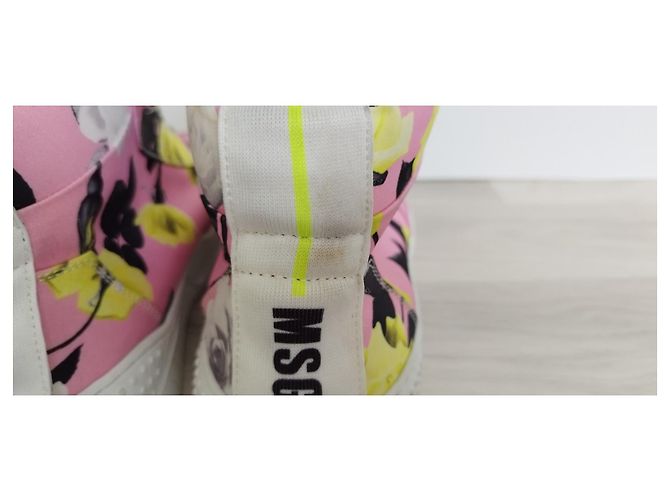 MSGM Sneakers Blumenmuster Leder Rosa Pink - Ansicht 7