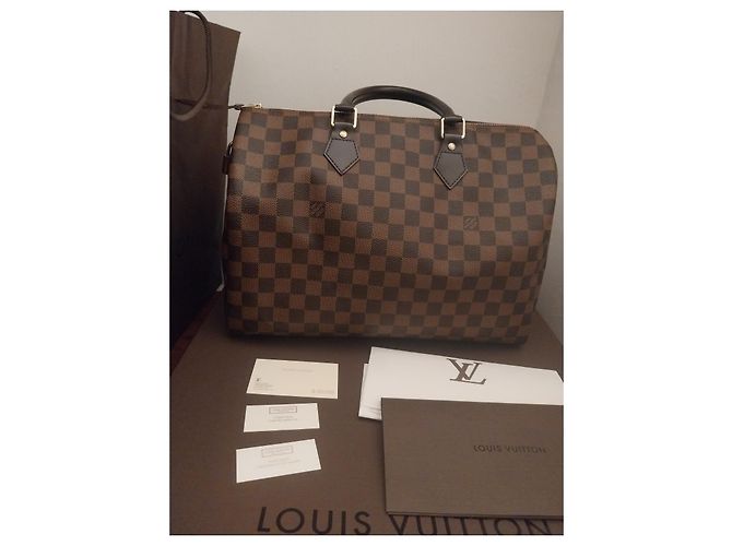Louis Vuitton Borsa Vuitton Speedy 35 Gold hardware - vista 2