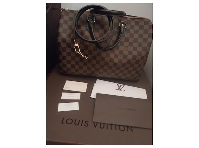 Louis Vuitton Borsa Vuitton Speedy 35 Gold hardware - vista 4