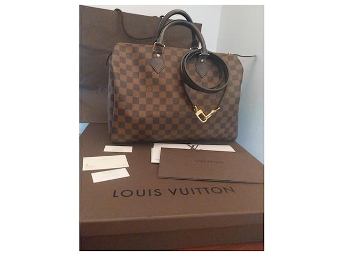Louis Vuitton Borsa Vuitton Speedy 35 Gold hardware - vista 7