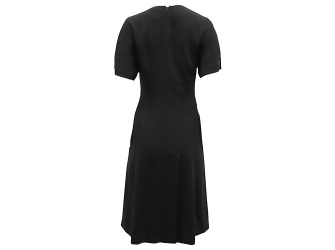 Abito plissettato Alexander Wang in crêpe-raso nero - vista 3