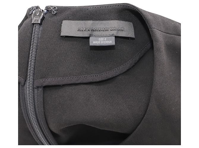 Abito plissettato Alexander Wang in crêpe-raso nero - vista 4