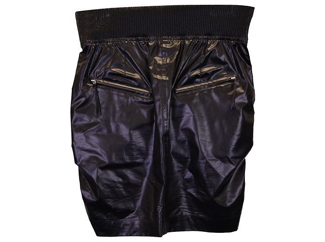 Minifalda Isabel Marant Amel de seda negra Negro - vista 2