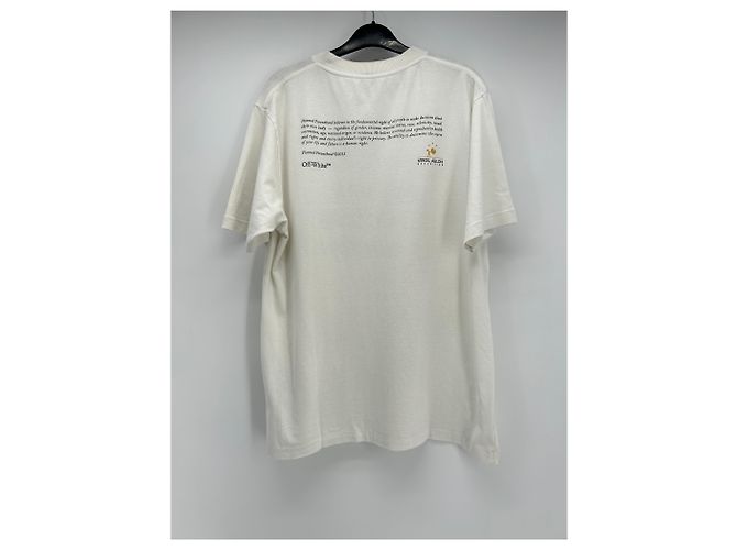 Off White T-shirt Off-White T.International L Cotone Bianco - vista 2