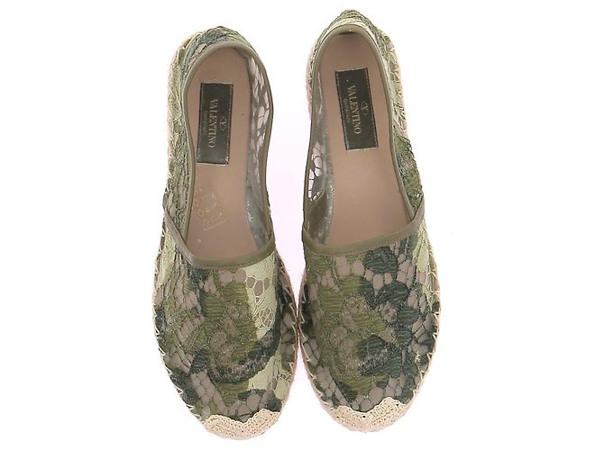 Espadrilles Valentino Garavani T.EU 37 Tela Verde - vista 6