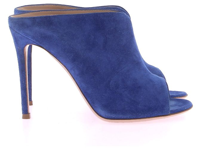 Gianvito Rossi Mules und Clogs T.EU 37.5 aus Wildleder Blau - Ansicht 3