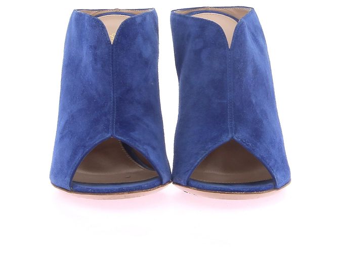 Gianvito Rossi Mules und Clogs T.EU 37.5 aus Wildleder Blau - Ansicht 4