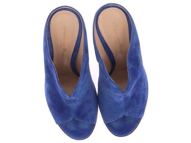 Gianvito Rossi Mules und Clogs T.EU 37.5 aus Wildleder Blau - Ansicht 6