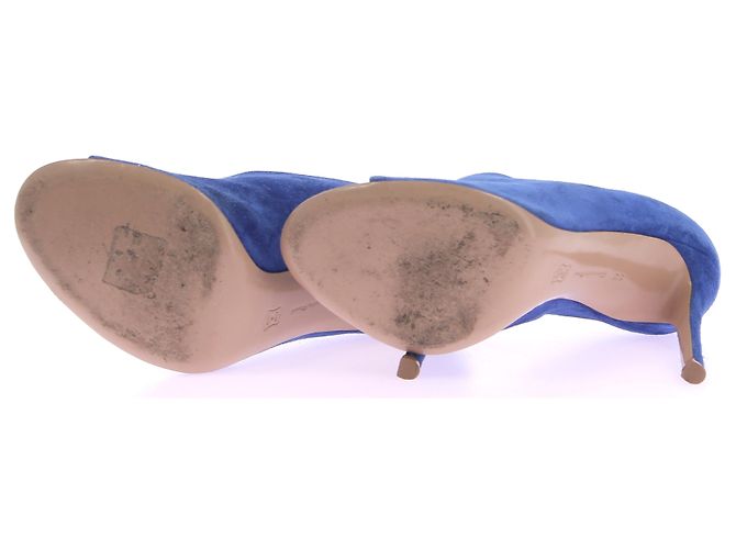 Gianvito Rossi Mules und Clogs T.EU 37.5 aus Wildleder Blau - Ansicht 7