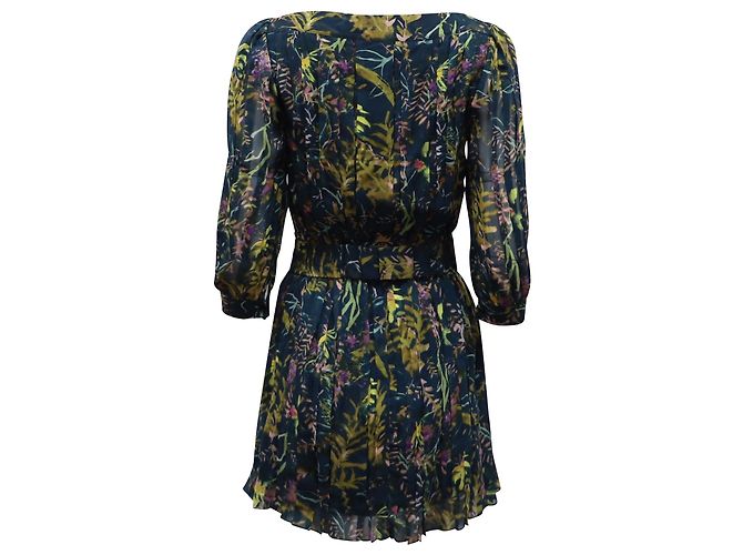 Abito corto con stampa chiffon Diane Von Furstenberg in seta multicolor - view 3