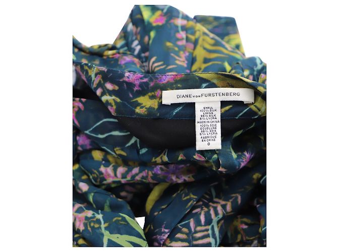 Abito corto con stampa chiffon Diane Von Furstenberg in seta multicolor - view 4