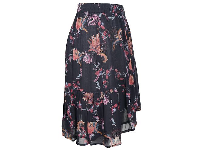 Minifalda asimétrica Iro de viscosa con estampado floral Impresión de pitón - vista 2