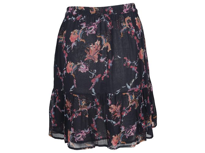 Minifalda asimétrica Iro de viscosa con estampado floral Impresión de pitón - vista 3