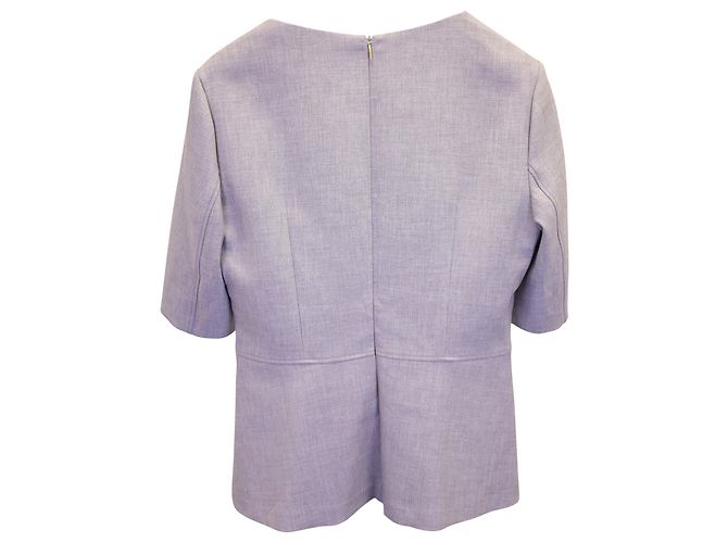 Hugo Boss V-Ausschnitt-Top aus grauer Polyester-Viskose - Ansicht 4