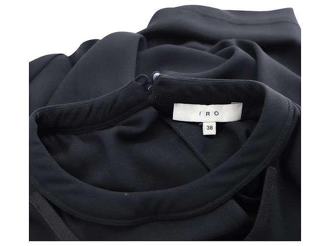 Iro Cut-Out Cold-Shoulder-Kleid aus schwarzem Polyester - Ansicht 4