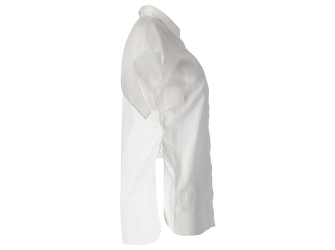 Top von Giambattista Valli aus weißer Baumwolle - Ansicht 2