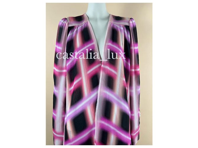 Chanel Seidenkleid mit CC-Logo Laufsteg 2017 Pink - Ansicht 7