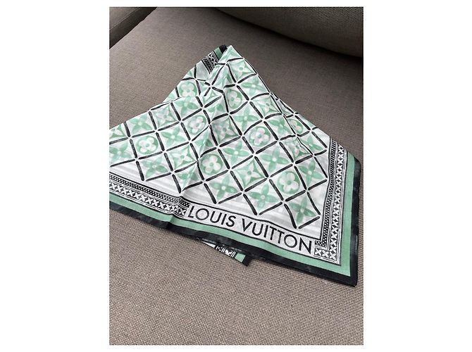 Louis Vuitton Pañuelos Blanco Verde - vista 3