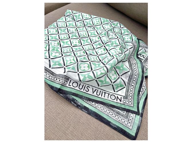 Louis Vuitton Pañuelos Blanco Verde - vista 4